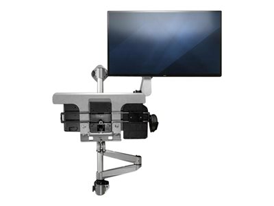 StarTech.com Wall Mount Workstation, Articulating Standing Desk w/ Ergonomic Height Adjustable Monitor Arm & Padded Keyboard Tray, 34