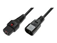 MicroConnect Strøm IEC 60320 C13 Strøm IEC 60320 C14 Sort 1.5m Strømkabel
