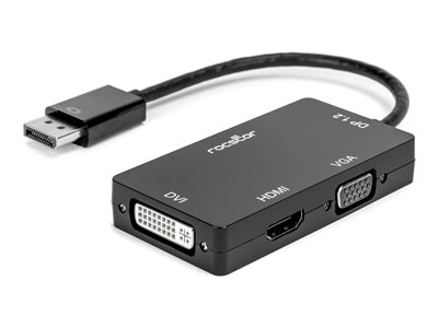 Rocstor - Adapter - DisplayPort male to HDMI, 15 pin VGA, DVI-D female