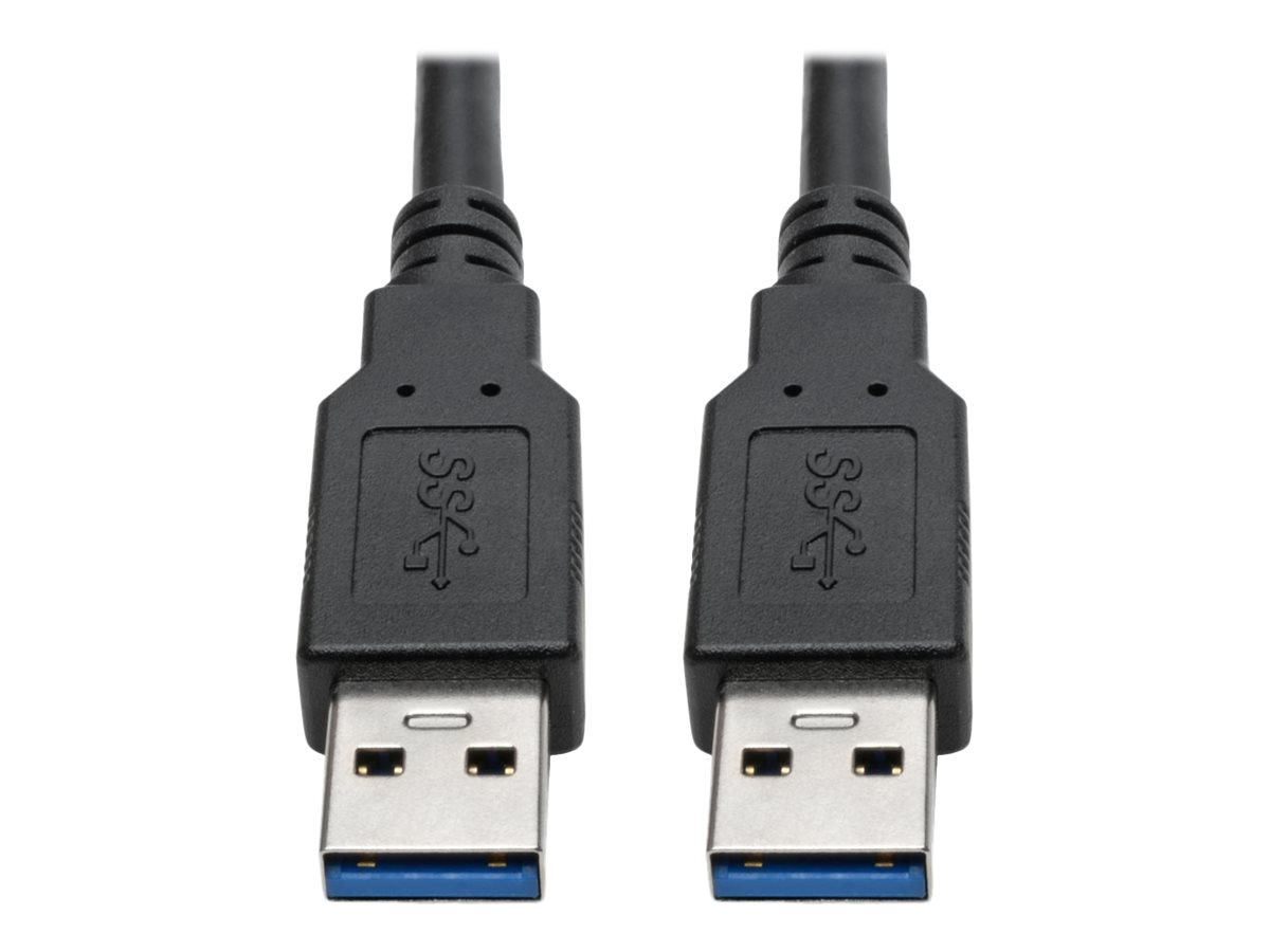 Tripp Lite USB 3.0 SuperSpeed A/A Cable for Tripp Lite USB 3.0 All-in-One Keystone/Panel Mount Couplers (U325) (M/M), Black, 3 ft.