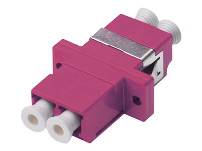 DIGITUS LWL Kupplung LC -> LC Duplex Coupler, OM4, Pink - DN-96019-1