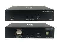Eaton Tripp Lite Series DisplayPort over Cat6 KVM Extender Kit, Transmitter and Receiver, USB, 4K 30Hz, DP1.2a, PoC, HDCP 2.2, 230 ft., TAA - video/audio extender - 10Mb LAN, HDMI, DisplayPort - TAA Compliant
