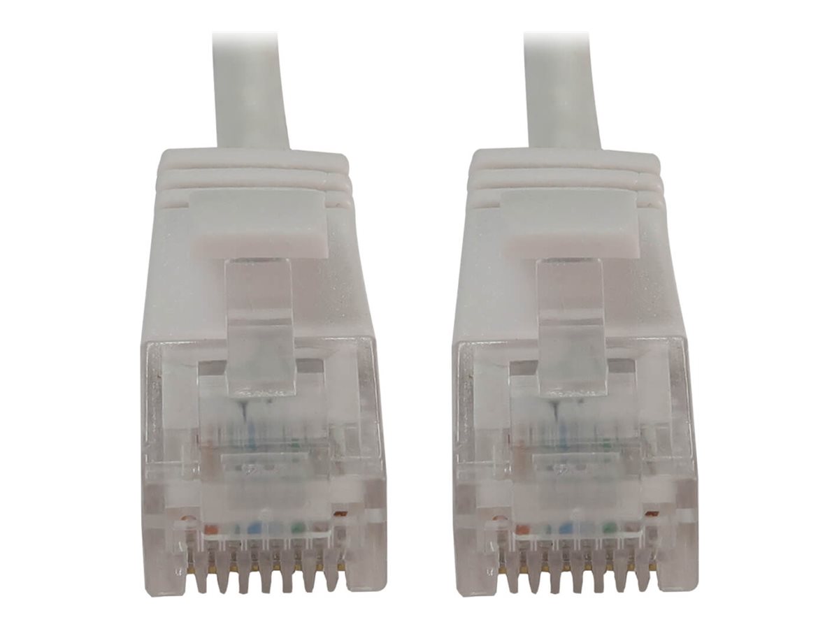 Eaton Tripp Lite Series Cat6a 10G Snagless Molded Slim UTP Ethernet Cable (RJ45 M/M), PoE, White, 2 ft. (0.6 m)