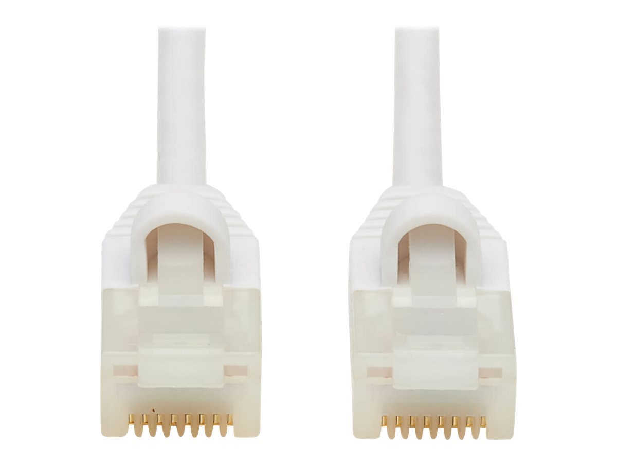 Eaton Tripp Lite Series Safe-IT Cat6a 10G Snagless Antibacterial Slim UTP Ethernet Cable (RJ45 M/M), White, 5 ft. (1.52 m)