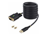 StarTech.com 10ft (3m) USB to Serial Adapter Cable, Interchangeable DB9 Screws/Nuts, COM Retention, USB-A to DB9 RS232, FTDI 