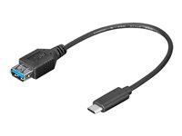 MicroConnect USB 3.0 / USB 3.1 Gen 1 USB Type-C kabel 20cm Sort