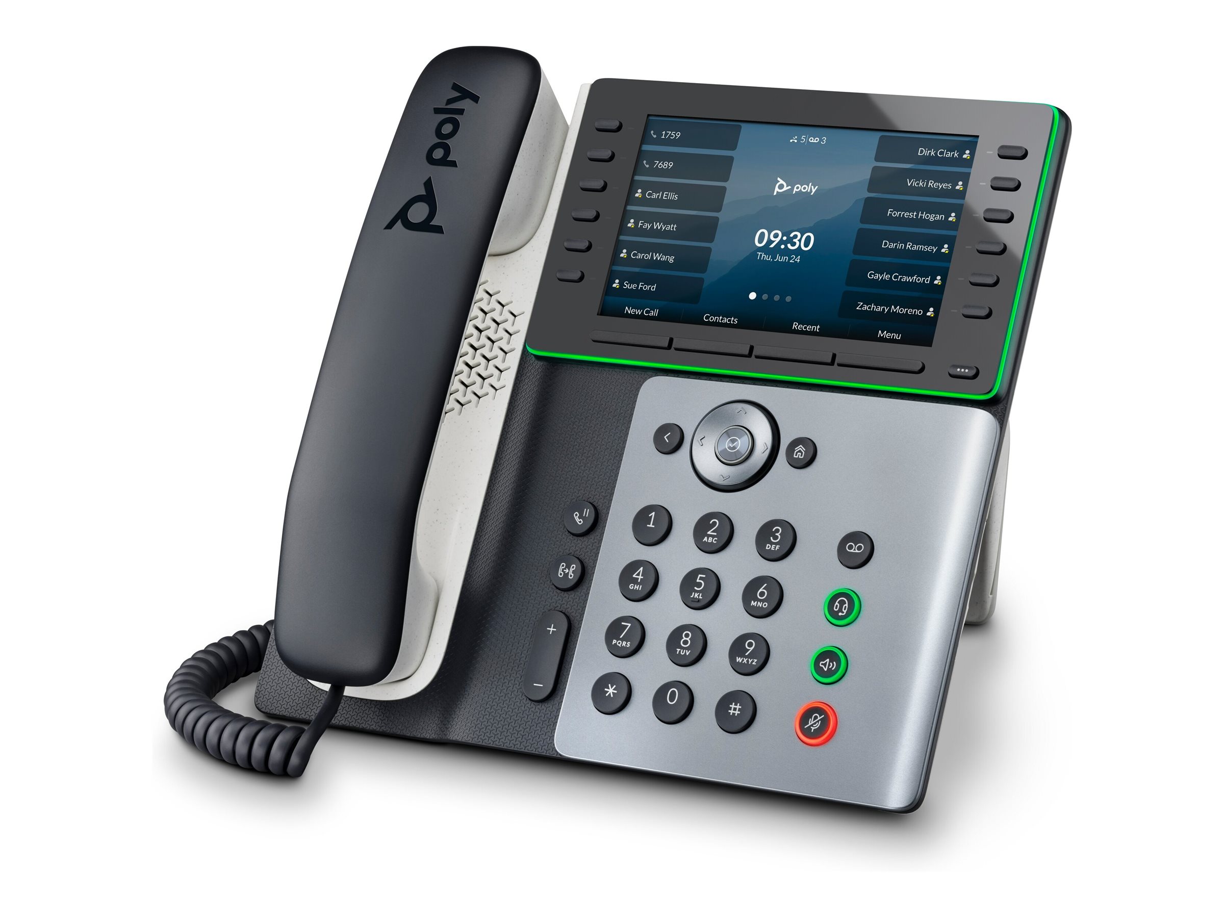 Hp Poly Edge E550 Voip Phone With Caller Id Call Waiting 3 Way Call Capability Hp Poly Edge E550 Voip Phone With Caller Id Call Waiting 3 Way Call Capability