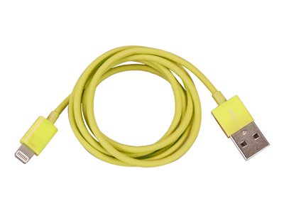 I/OMagic Lightning cable Lightning male to USB male 4 ft yellow 