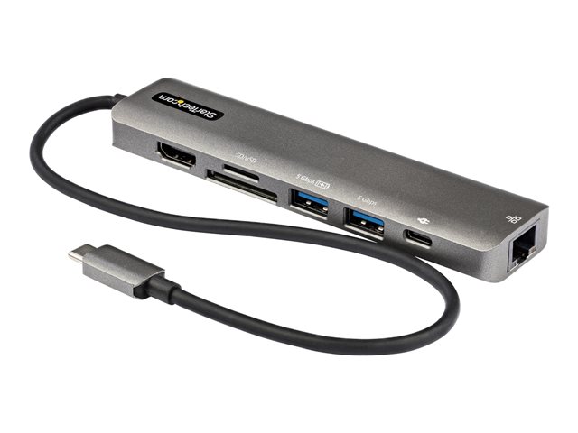 Concentrateur USB-C, adaptateur MacBook Pro avec HDMI 4K, port de puissance  de sortie Thunderbolt 3 de 100 W, port de données USB-C de 5 Gb/s, lecteur  de cartes SD/TF