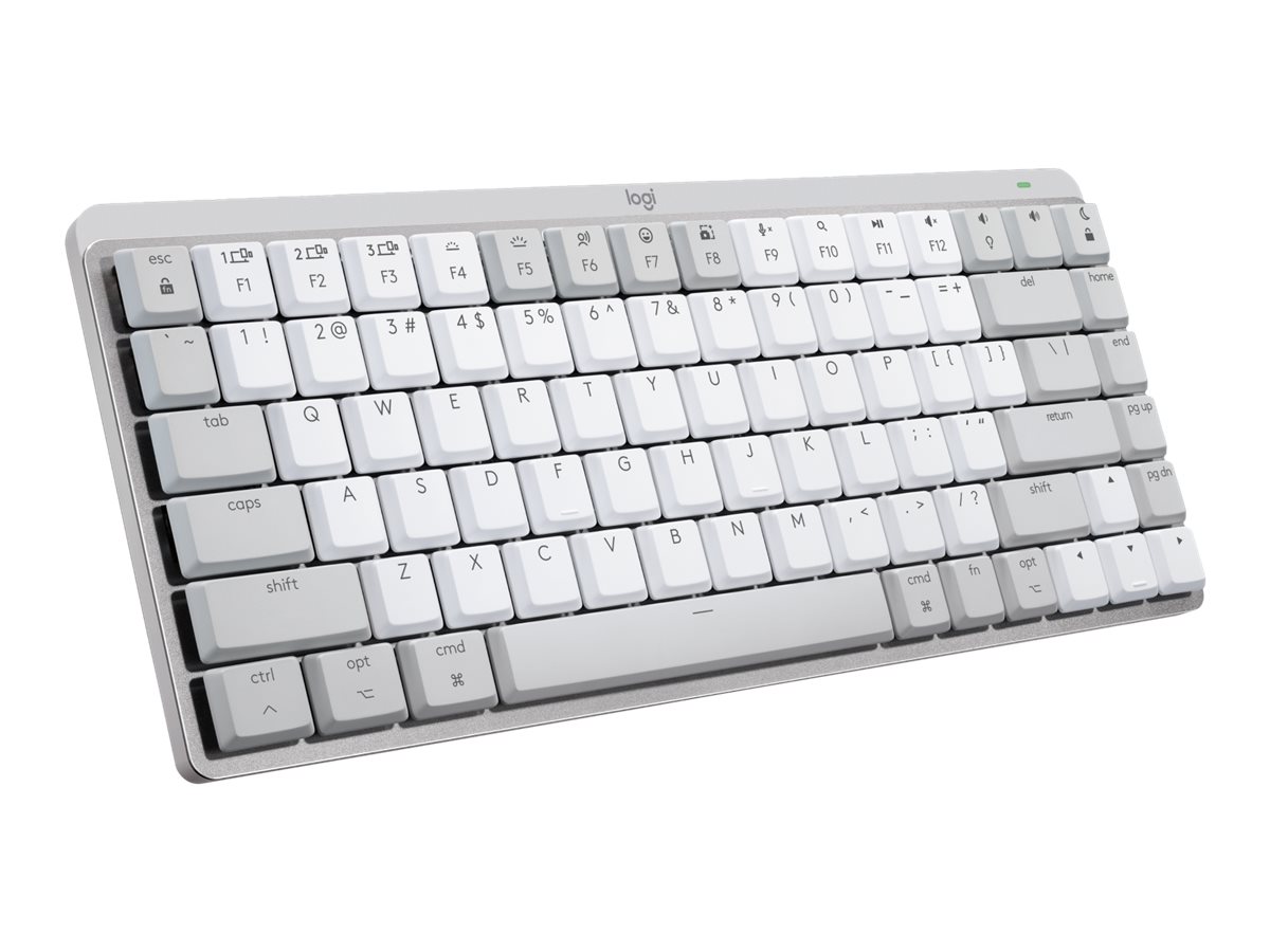 Logitech Master Series MX Mechanical Mini for Mac Wireless Illuminated Keyboard - Pale Gray - keyboard - QWERTY...