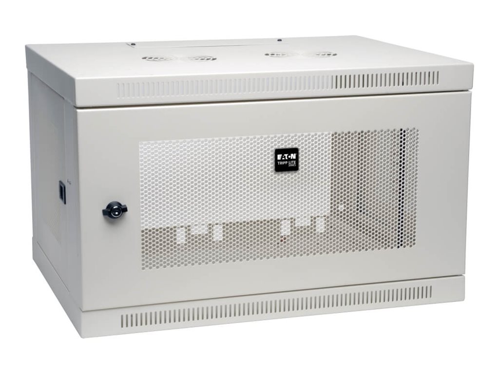 Tripp Lite 6U Wall Mount Rack Enclosure Server Cabinet Wallmount Doors Sides White