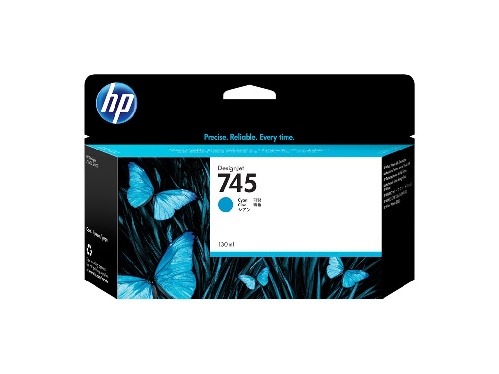 HP 745 Cartouche d encre Cyan 130ml