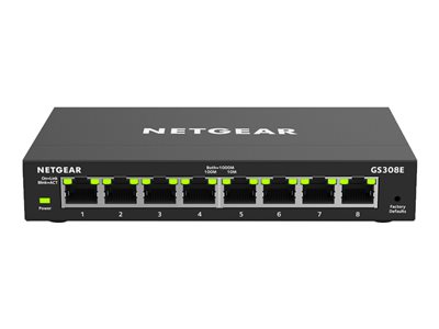 NETGEAR Plus GS308E - Switch - smart - 8 x 10/100/1000