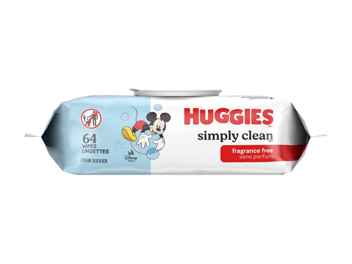 HUGGIES WIPES SIMPLY CLEAN 64'S