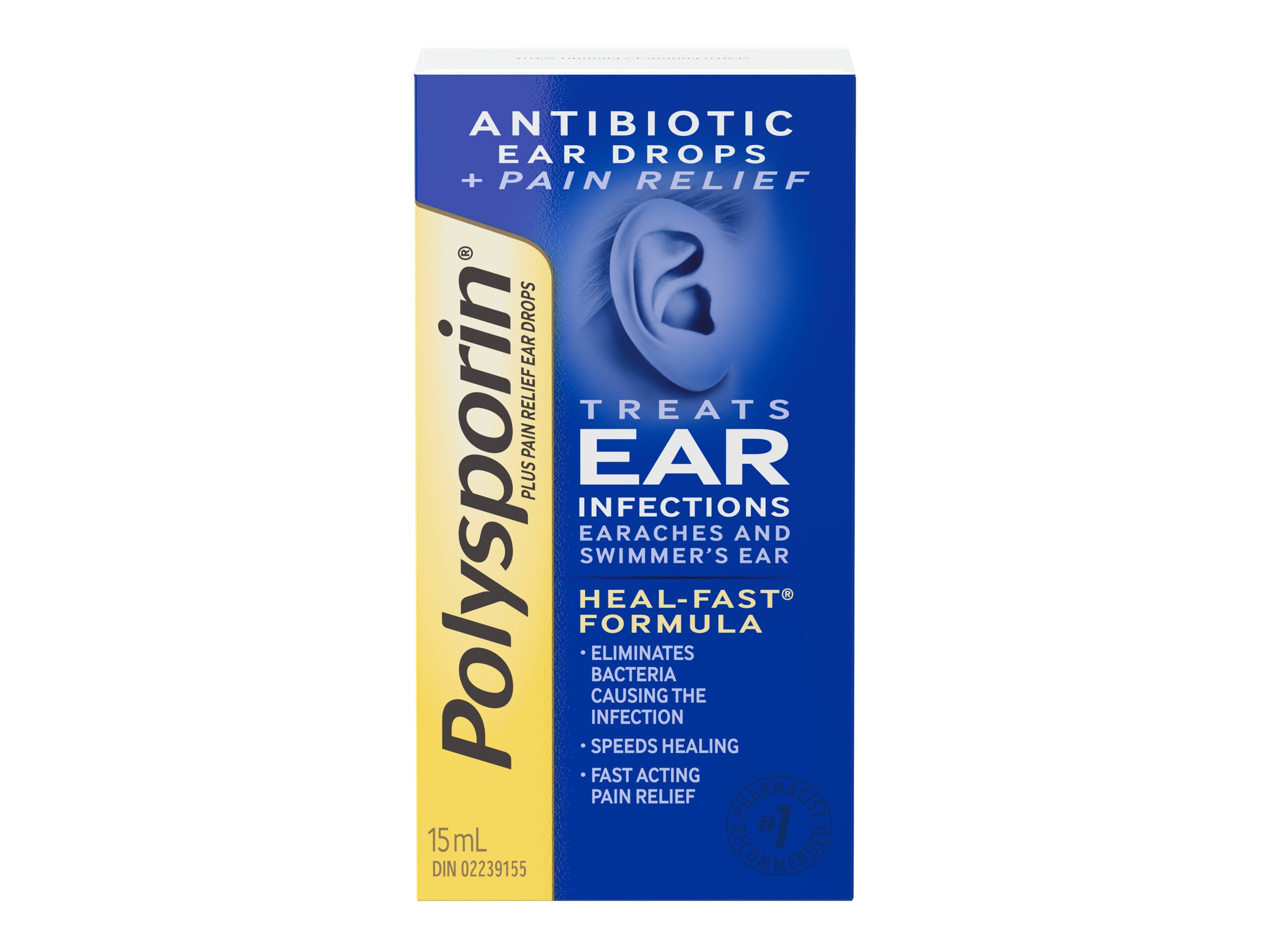 Polysporin Plus Pain Relief Ear Drops 15ml