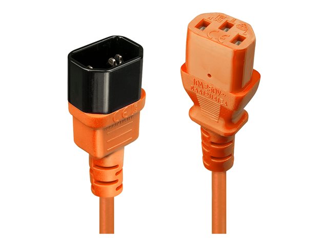 LINDY 0.5m IEC Extension Lead. Orange