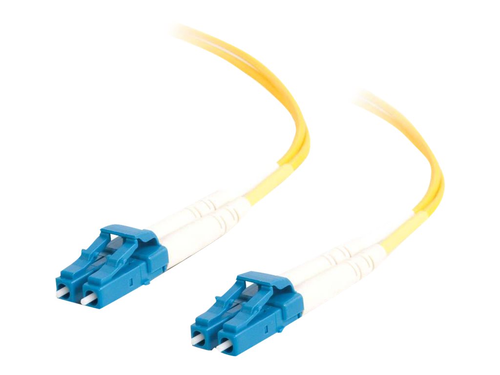 C2G LC-LC 9/125 OS1 Duplex Singlemode PVC Fiber Optic Cable (LSZH) - patch kabel - 2 m - 2 m - žlutá – foto 2