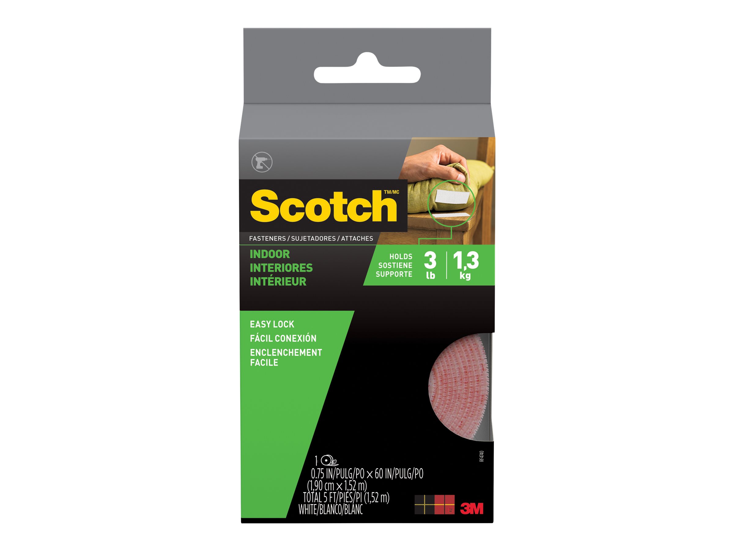 Scotch Easy Lock Fasteners for Indoors - 1 x 60in