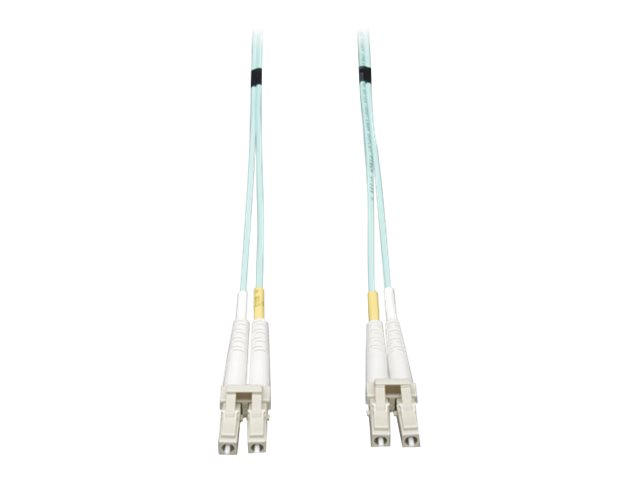 Tripp Lite 8M 10Gb Duplex Multimode 50/125 OM3 LSZH Fiber Patch Cable LC/LC Aqua 8 Meters
