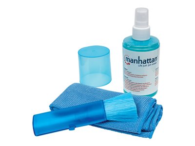 Manhattan LCD Cleaning Kit, Alcohol-free, Includes Cleaning Solution (200ml), Brush and Microfibre 