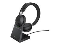 Jabra Evolve2 65 UC Stereo Headset on-ear Bluetooth wireless USB-A noise isolating 