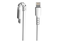 Startech 3 ft(1m) Durable White USB-A to Lightning Cable, Heavy Duty Rugged Aramid Fiber USB Type A to Lightning Charger/Sync Power Cord, Apple MFi Certified iPad/iPhone 12 Pro Max - iPhone 7/8/11/11 Pro - Lightning cable - Lightning / USB - 1 m