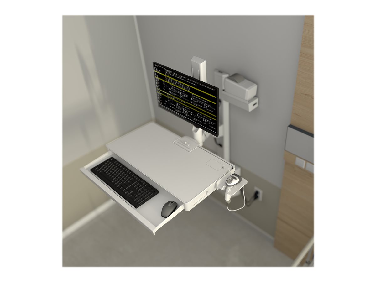 Ergotron CareFit Combo Arm with Worksurface montážní sada - modulární - pro LCD display / keyboard - bílá – foto 8