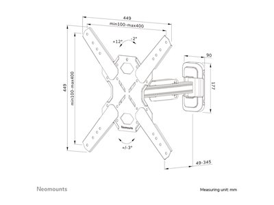 NEOMOUNTS WL40S-840BL14 Wall Mount, NEOMOUNTS BY NEWSTAR  (BILD3)