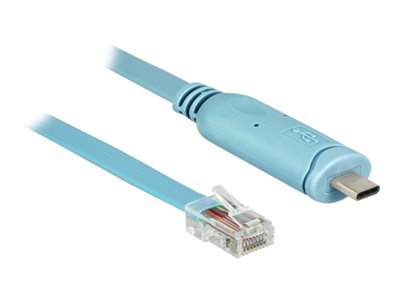 DELOCK Adapter USB2.0/C St > Seriell RS232 RJ45 St 3.0m blau - 63914
