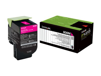 Lexmark 808M magenta original toner cartridge LCCP Product shot Front 79200