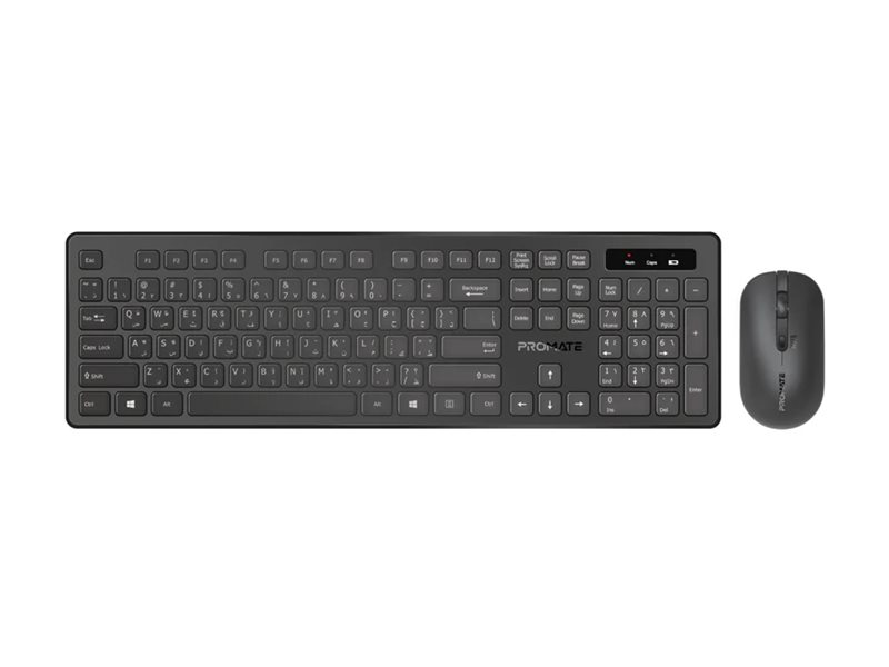 Promate ProCombo-13 keyboard and mouse set sleek profile 100% full size Input Product shot Front 79500