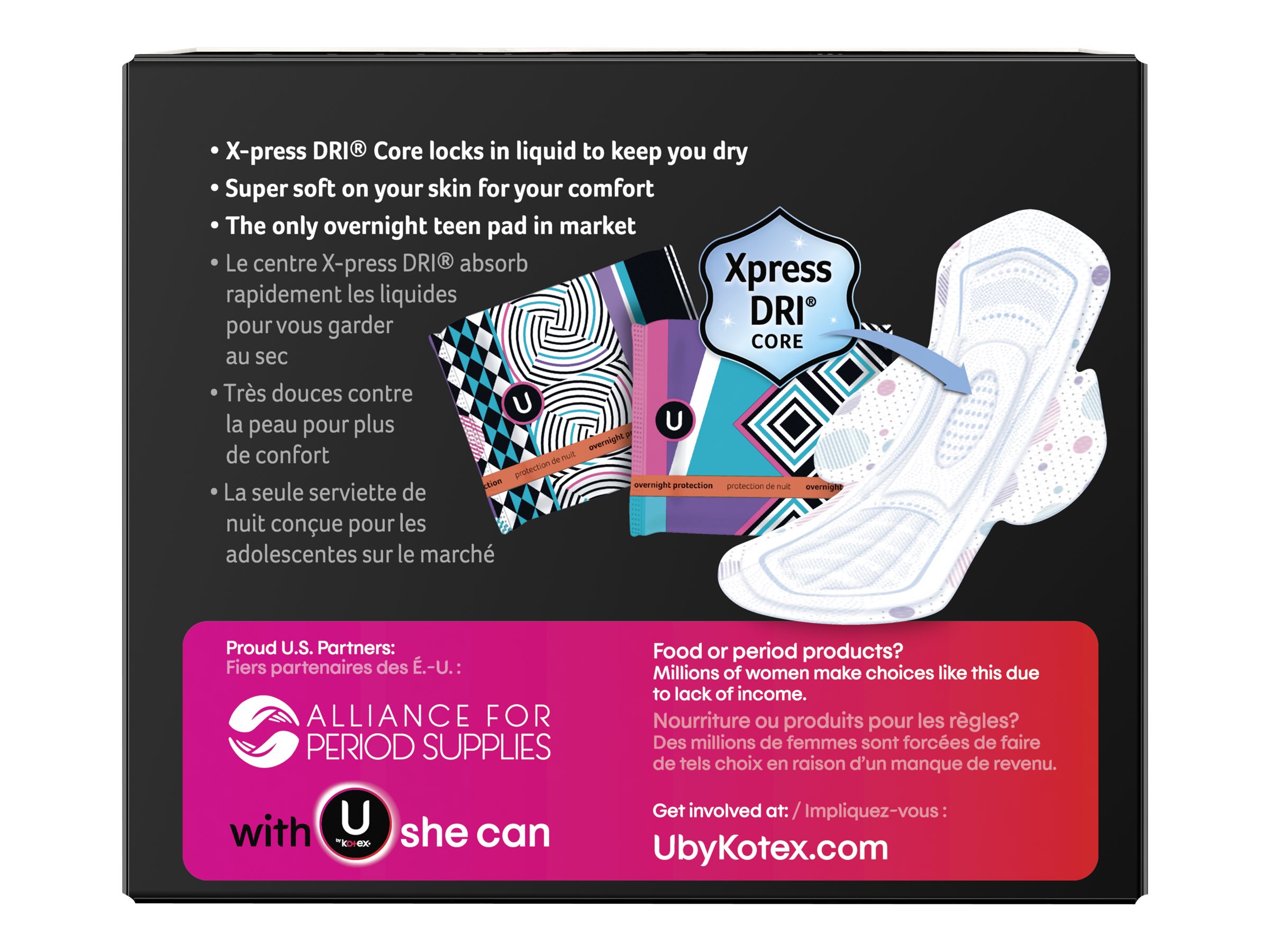 Buy U by Kotex Ultra Thin Teen Pads with Wings Overnight