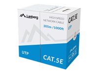 Lanberg CAT 5/5e Ikke afskærmet parsnoet (UTP) 305m Bulkkabel Sort RAL 9004
