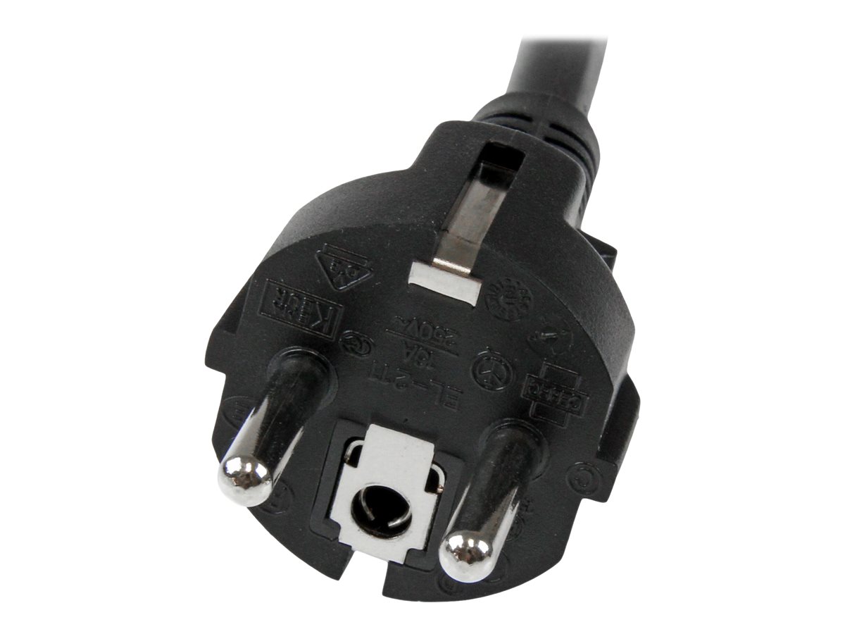 StarTech.com 2m (6ft) Computer Power Cord, 16AWG, EU Schuko to C19 Power Cord, 16A 250V, Black Replacement AC Cord, TV/Monitor Power Cable, Schuko CEE 7/7 to IEC 60320 C19 Power Cord - PC Power Supply Cable - elektrický kabel - IEC 60320 C19 do power CEE 7/7 - 2 m – foto 2