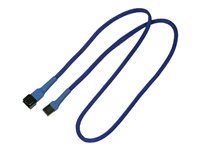 Nanoxia 3 pin Molex (female) - 3 pin Molex (male) Blå 60cm Forlængerkabel til blæserstrøm