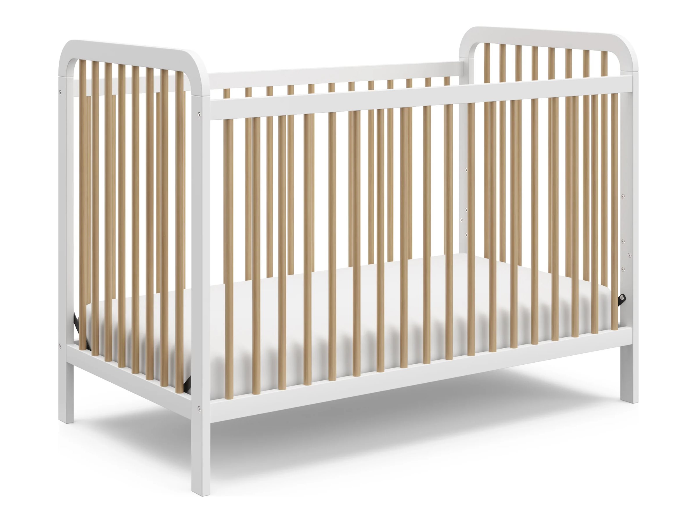 Storkcraft Pasadena 3-in-1 Convertible Crib - White/Driftwood