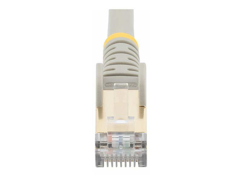 StarTech .com 7m CAT6A Ethernet Cable, 10 Gigabit Shielded Snagless RJ45 100W PoE Patch Cord, CAT 6A 10GbE STP Network Cable w/Strain Relief, Grey, UL Certified Wiring/TIA