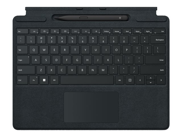 Image of Microsoft Surface Pro Signature Keyboard - keyboard - with touchpad, accelerometer, Surface Slim Pen 2 storage and charging tray - QWERTY - English - black - with Slim Pen 2