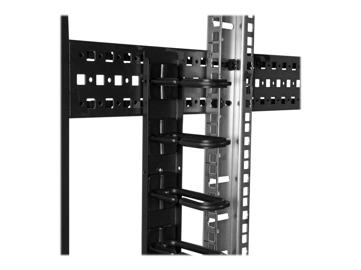StarTech.com Vertical 0U Server Rack Cable Management w/ D-Ring Hooks - 40U Network Rack Cord Manager Panels - 2x 3ft Wire Organizers (CMVER40UD) - sada pro správu kabelů D-ring - 40U – foto 9