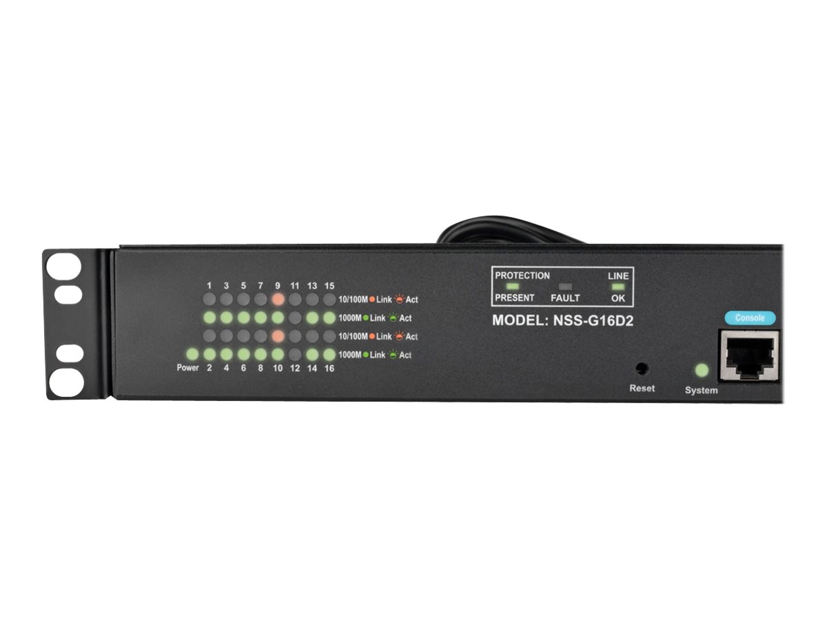 Tripp Lite 16-Port Gigabit Ethernet Switch L2 Managed w/ 8-Outlet