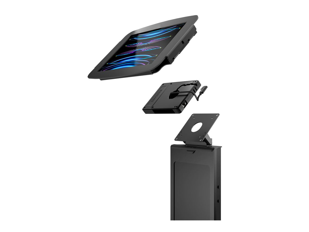 Compulocks iPad Pro 11" (1-4th Gen) Space Enclosure Brandable Floor Stand Plus Hub stojan - pro tablet - brandable - černá – foto 3