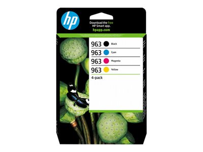 HP 963 CMYK Original Ink Cart 4-Pack 6ZC70AE#LS1