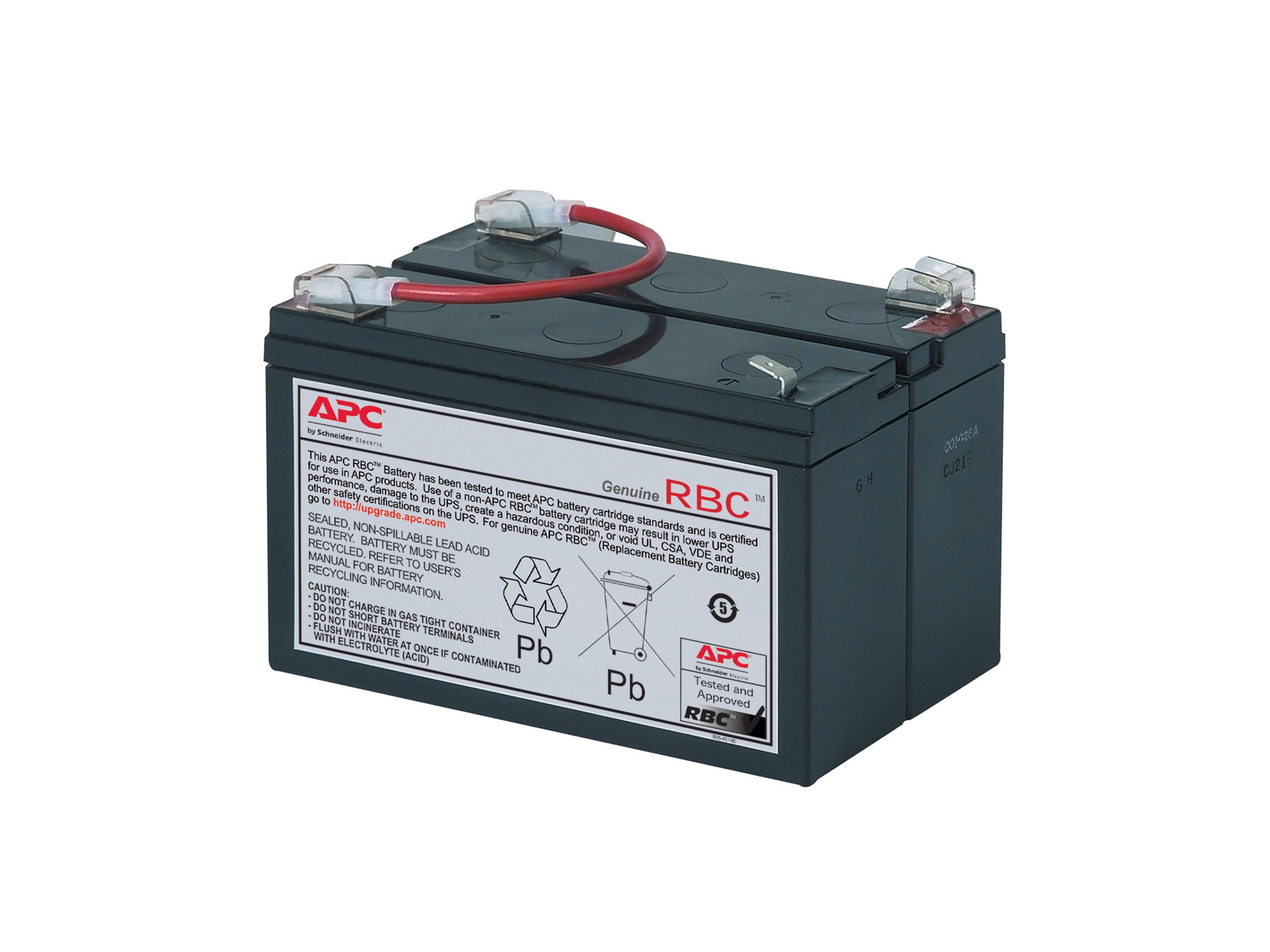 APC Replacement Battery Cartridge #3 UPS battery Lead Product shot with extra item(s) Right-angle 0