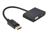 Cablexpert Videoadapter DisplayPort / HDMI / VGA 10cm Sort