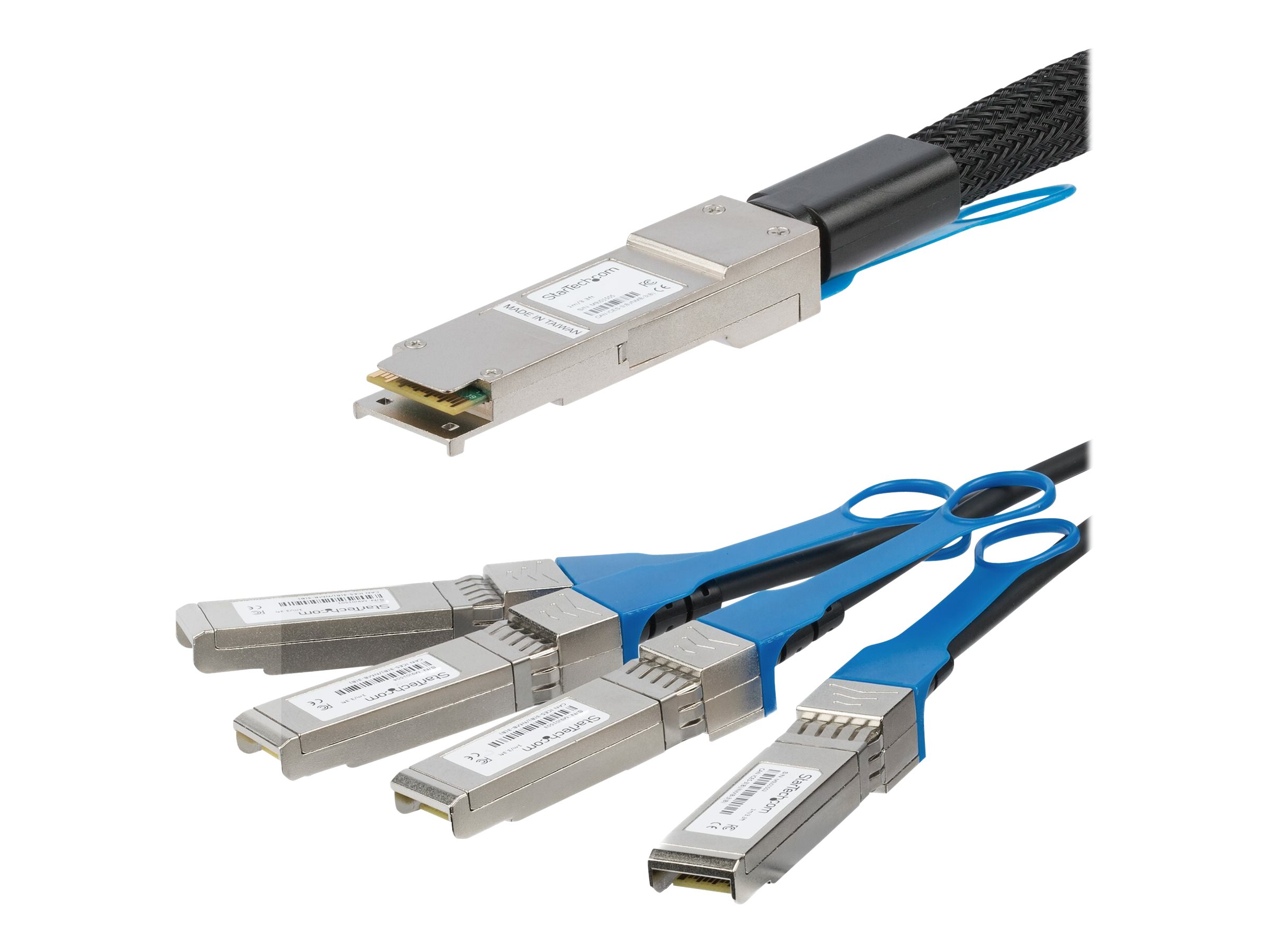 StarTech.com MSA Uncoded 1m QSFP+ to 4x SFP+ Direct Attach Breakout Cable