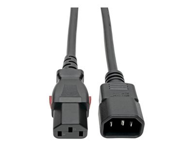 Tripp Lite C14 Male to C13 Female Power Cable, C13 to C14 PDU-Style, Locking C13 Connector, 10A, 18 AWG, 3 ft.