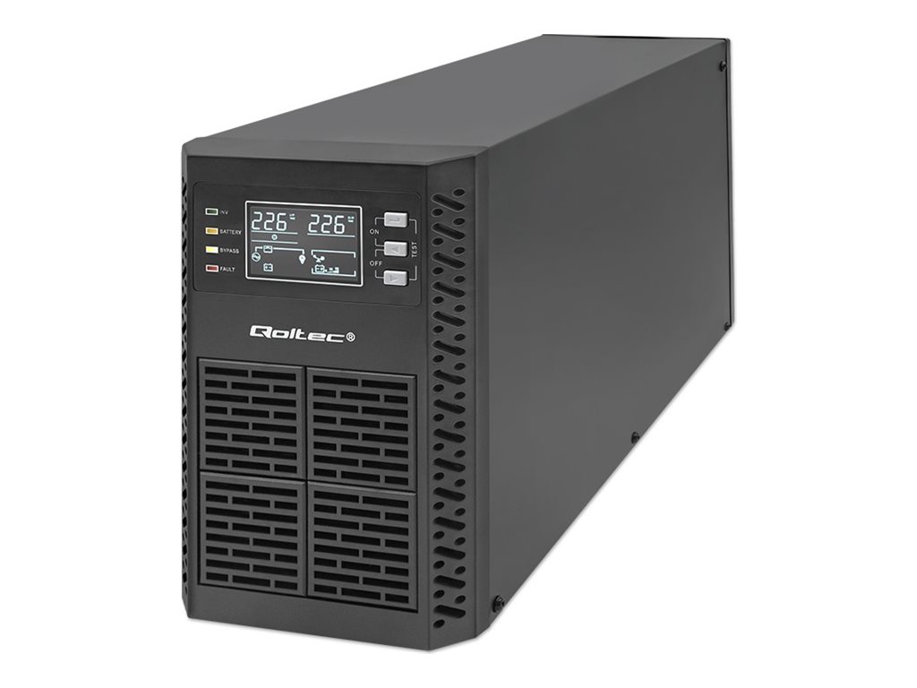 Zasilacz awaryjny UPS Qoltec 2kVA | 2000W | Power Factor 1.0 | LCD | EPO | USB | On-line