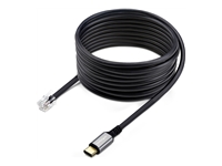 StarTech.com USB-C to RJ9 Adapter for Office Phone Handset or Wired/Wireless Headset, Use Existing Landline Hardware, 6ft/1.8m, For Laptop/Desktop Computer/Mobile