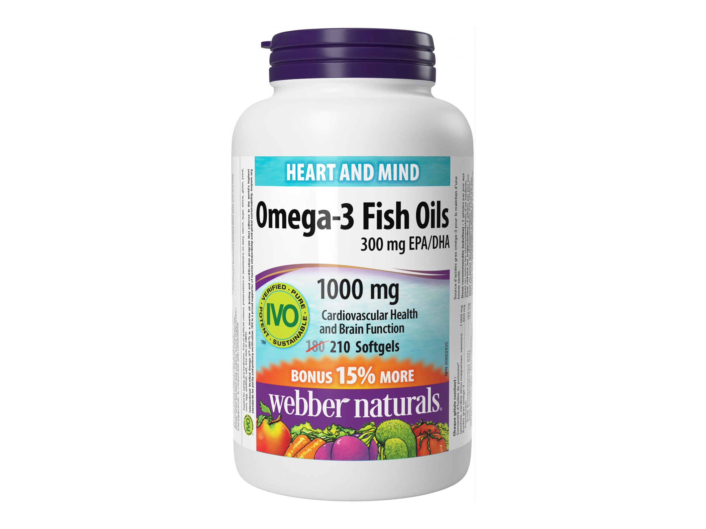 ber Naturals Omega3 Fish Oils Softgels 1000mg 210's