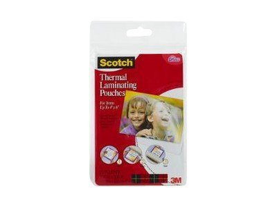 Scotch 20-pack clear 4 in x 6 in lamination pouches